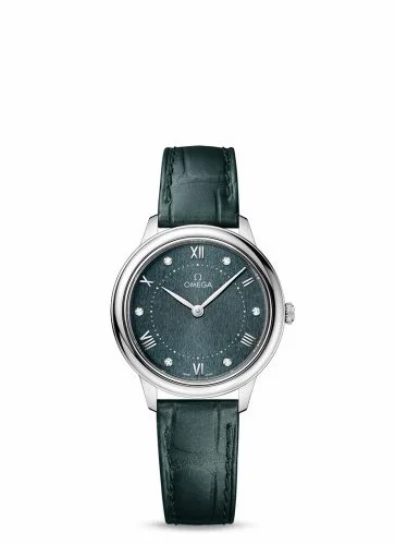 Omega De Ville Quartz 30 Stainless Steel / Turqouise - Diamond 434.13.30.60.60.001 (43413306060001)